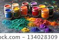 Color pigment granules industrial. 134028309
