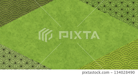 日本圖案綠色圖案背景 134028490