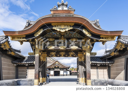 Late autumn at Nijo Castle Karamon Gate, Nakagyo Ward, Kyoto City 134028808