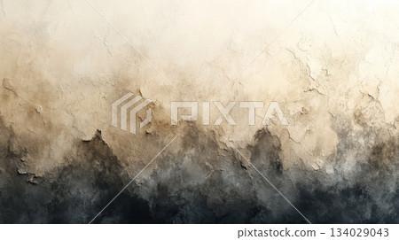 A textured wall showcases a blend of soft earthy tones transitioning from light beige to deep charcoal, evoking a natural, organic feel. The artistic effect brings depth to the surface. A textured wall showcases a blend of soft earthy tones transitioning from light beige to deep charcoal, evoking a natural, organic feel. The artistic effect brings depth to the surface. 134029043