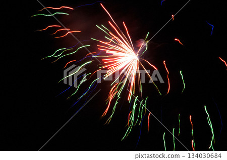 Fireworks celebrating the coming new year. 134030684