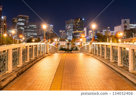 <Osaka Prefecture> Night view of Nakanoshima Park, downtown Osaka <Osaka Prefecture> Night view of Nakanoshima Park, downtown Osaka 134032408