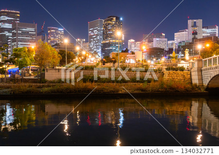 <大阪府> 大阪市中心中之島公園夜景 134032771
