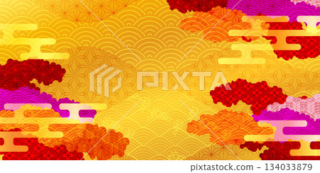 日本圖案炫彩圖案背景 134033879