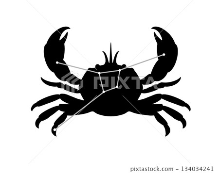 Cancer silhouette illustration Cancer silhouette illustration 134034241