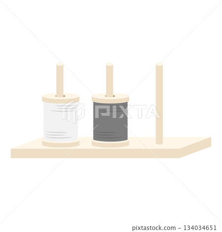 Illustration material of a sewing thread stand Illustration material of a sewing thread stand 134034651