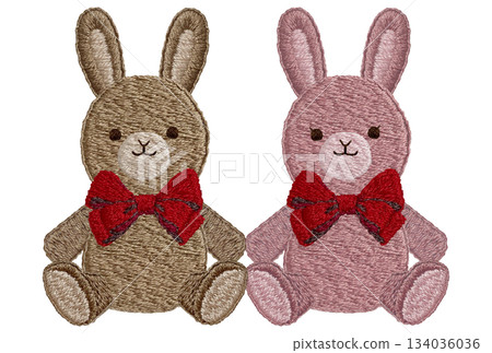 【友善兔子毛絨玩具】手工刺繡插畫材料 【友善兔子毛絨玩具】手工刺繡插畫材料 134036036