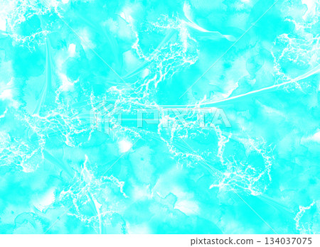 Aqua Blue Abstract Marble Texture with Soft Watercolor Flow and Organic Lightning Veins Background Aqua Blue Abstract Marble Texture with Soft Watercolor Flow and Organic Lightning Veins Background 134037075
