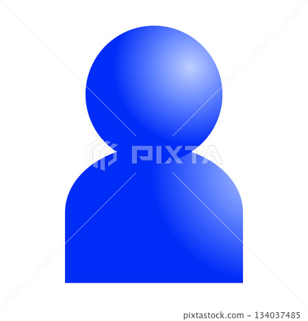 Simple human silhouette 3D design single male Simple human silhouette 3D design single male 134037485