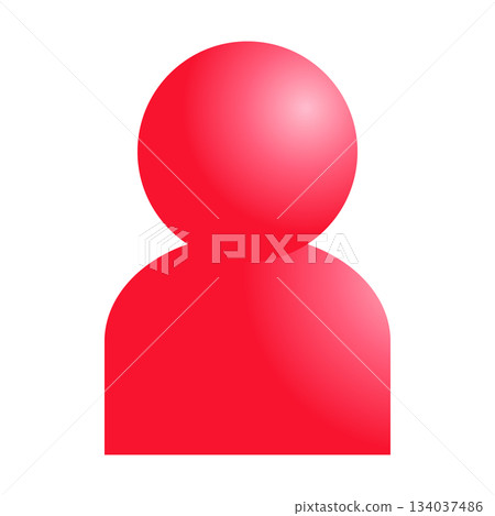 簡單的人體輪廓3D設計，單身女性 134037486