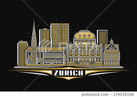 Vector illustration of Zurich Vector illustration of Zurich 134038198