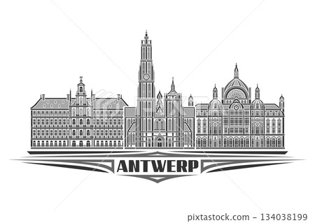 Vector illustration of Antwerp 134038199