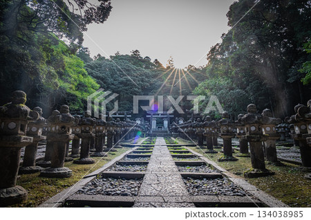 山口縣萩市東光寺森家墓園的壯麗景色 山口縣萩市東光寺森家墓園的壯麗景色 134038985