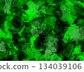 Vibrant Green Abstract Watercolor Texture with Fluid Ink Patterns for Fresh Artistic Background Designs 134039106