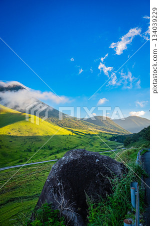Early morning scenery of Yufu Silky Road, Oita Prefecture Early morning scenery of Yufu Silky Road, Oita Prefecture 134039229
