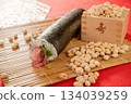 Delicious ehomaki and Setsubun background 134039259