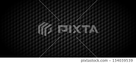 Black tech hexagon background. Abstract hex tile pattern texture. Dark volume cube cover backdrop. Futuristic block grid decoration design wallpaper. Illustration geometric concept Black tech hexagon background. Abstract hex tile pattern texture. Dark volume cube cover backdrop. Futuristic block grid decoration design wallpaper. Illustration geometric concept 134039539