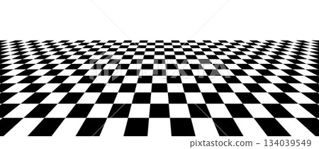 Checkerboard floor in perspective. Black and white fading checkered tile pattern background. Retro horizontal chess board grid plane surface. Vector vintage empty room stage checker floor Checkerboard floor in perspective. Black and white fading checkered tile pattern background. Retro horizontal chess board grid plane surface. Vector vintage empty room stage checker floor 134039549