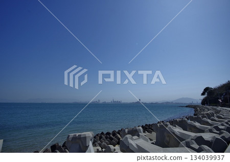 從能古島出發的博多灣 134039937