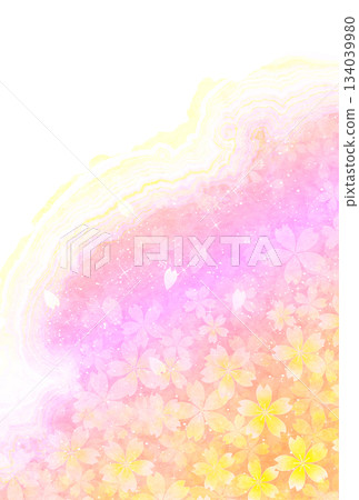 Japanese pattern cherry blossom New Year's card background Japanese pattern cherry blossom New Year's card background 134039980