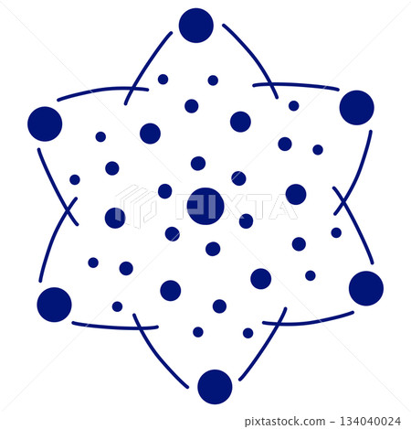 Dark blue snowy star-like mark Dark blue snowy star-like mark 134040024