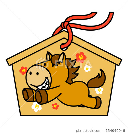 Running horse character votive plaque Running horse character votive plaque 134040046