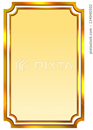 Light yellow glossy retro frame 134040502