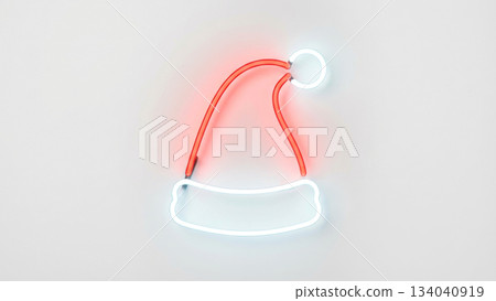 Creative Neon Santa Hat Light Sign Creative Neon Santa Hat Light Sign 134040919