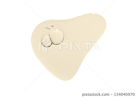 A sample of a facial serum or gel or a moisturizing cosmetic product. Isolated on white. A sample of a facial serum or gel or a moisturizing cosmetic product. Isolated on white. 134040970