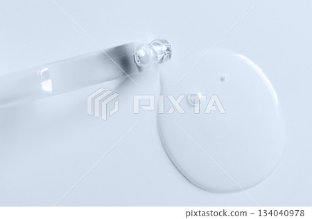 Transparent cosmetic product. Face serum or cleanser gel or body moisturizing gel. Transparent cosmetic product. Face serum or cleanser gel or body moisturizing gel. 134040978
