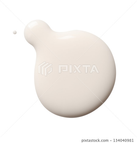 A sample of white matte nail polish. Isolated on a white background. 134040981