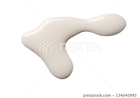 A sample of white matte nail polish. Isolated on a white background. 134040993