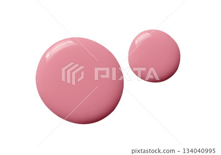 A sample of pink matte nail polish. Isolated on a white background. 134040995