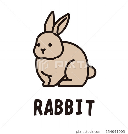 Rabbit icon illustration 134041003