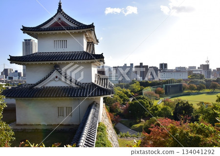兵庫縣明石城（明石公園）郡樓及景色 134041292