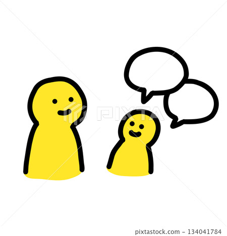 父母傾聽孩子的插圖圖標 134041784