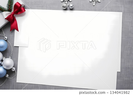 Red ribbon message card 134041982