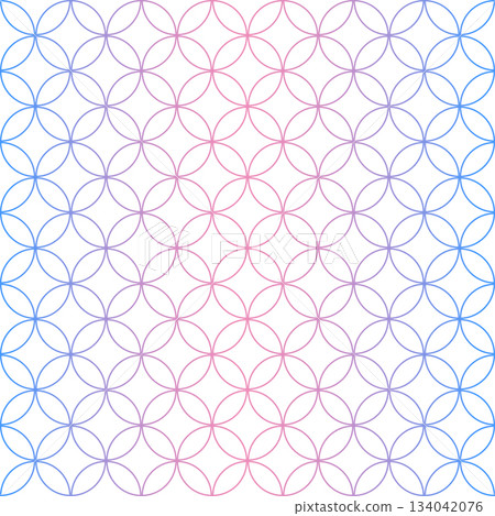 Seamless Pink and Blue Geometric Background, Shippo Pattern Seamless Pink and Blue Geometric Background, Shippo Pattern 134042076