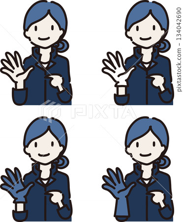 工作著裝規範圖示：手套 134042690