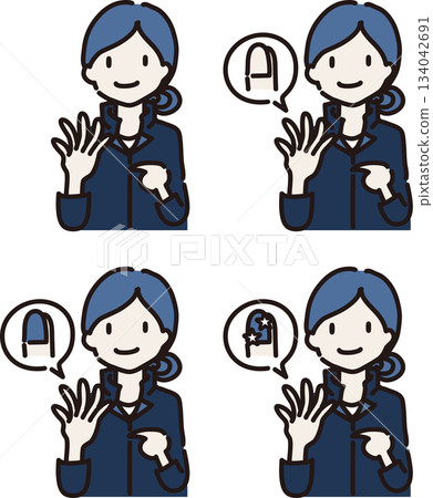 解釋工作服裝規範的插圖：指甲 134042691