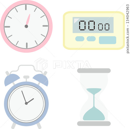 一套可用於商業和學習的時間管理工具插圖 134042963