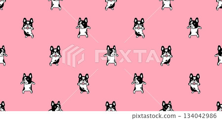 dog seamless pattern french bulldog cartoon doodle funny puppy pet tile background gift wrapping paper repeat wallpaper illustration animal pink dog seamless pattern french bulldog cartoon doodle funny puppy pet tile background gift wrapping paper repeat wallpaper illustration animal pink 134042986