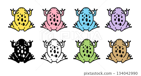frog vector cartoon character Spade toad bullfrog mascot icon logo doodle symbol illustration design isolated 134042990