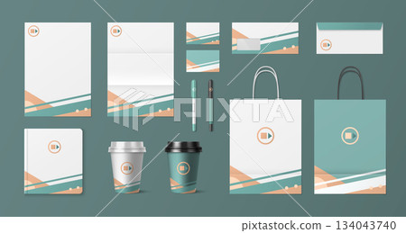 Corporate stationery mockup set Corporate stationery mockup set 134043740