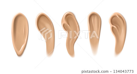 Foundation swatch with creamy texture 134043773