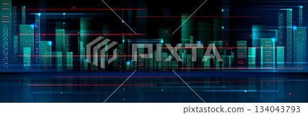 Futuristic abstract tech cityscape background Futuristic abstract tech cityscape background 134043793