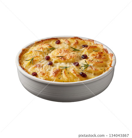 馬鈴薯焗烤（聖誕節，透明背景） 134043867