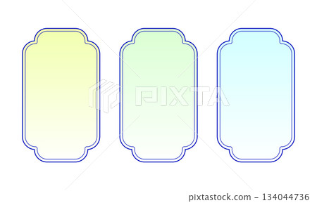 簡約日式裝飾相框套裝，淺色漸層相框 134044736