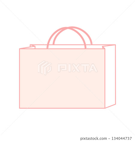 紙袋插圖,簡約,正面,手提包,粉紅色,櫻花,橫向 紙袋插圖,簡約,正面,手提包,粉紅色,櫻花,橫向 134044737