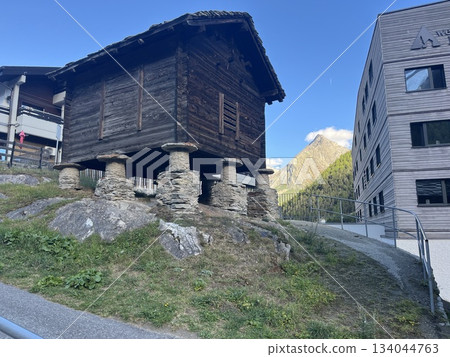 Swiss mountain resort Saas-Fee 134044763